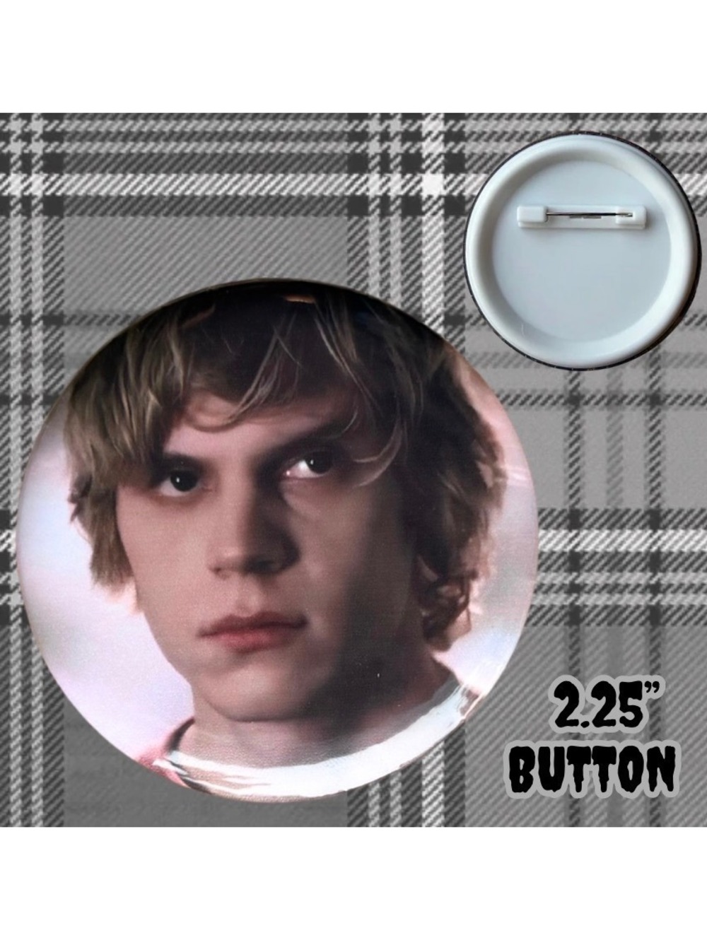 Evan Peters American Horror Story 2.25" Handmade Button